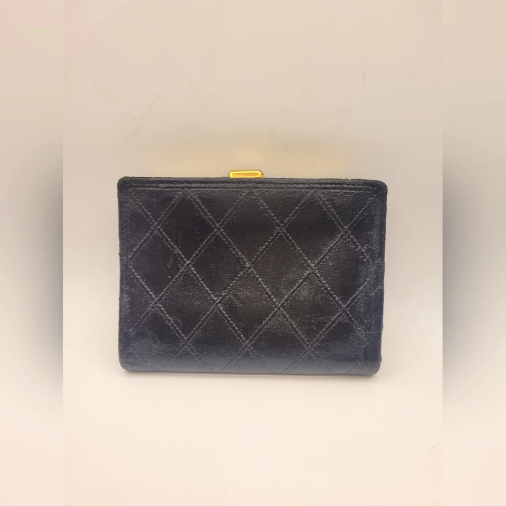 Chanel CC Logo Lambskin Black Wallet